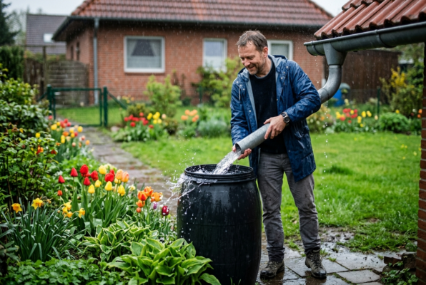 Henry Neuhauser sammelt in Rostock Regenwasser: Starkregen sinnvoll nutzen